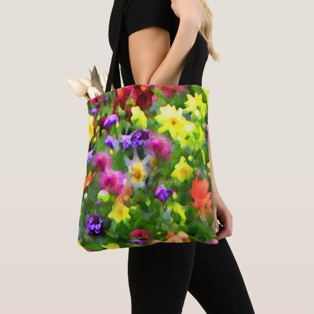 Sac fourre-tout floral abstrait à impressions de (De près)