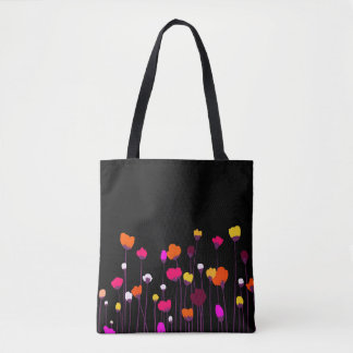 Sac fourre-tout floral abstrait | Fleur moderne co