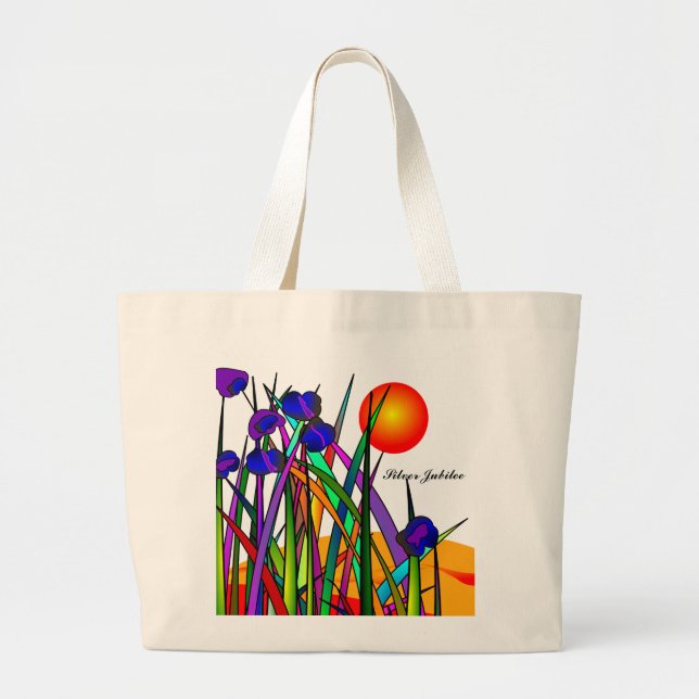 Sac fourre-tout floral Artsy à 25ème jubilé (Devant)