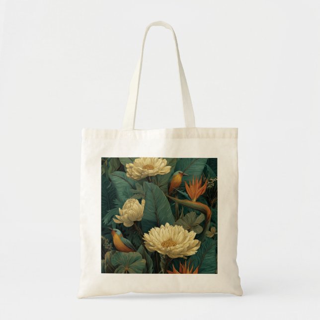 Sac fourre-tout floral botanique Boho | Vintage  (Devant)