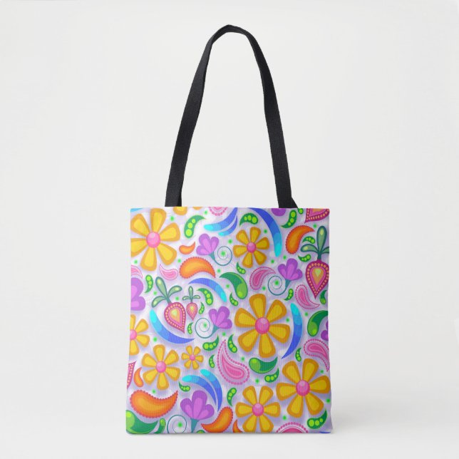 sac fourre-tout floral clair (Devant)