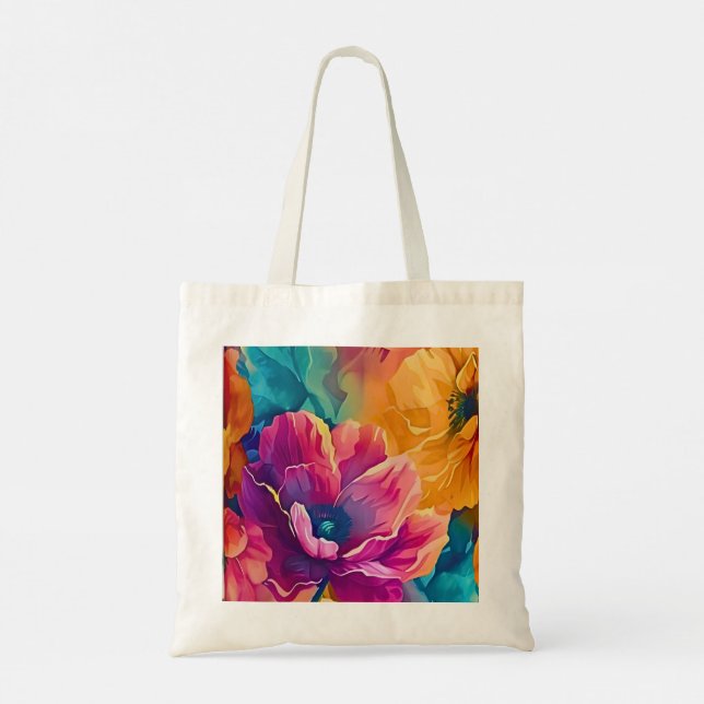Sac fourre-tout floral coloré (Dos)