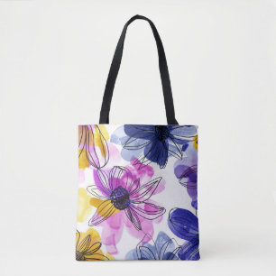 Sac fourre-tout floral coloré - Élégant et unique