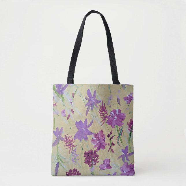 Sac fourre-tout floral de la lavande dansante (Devant)