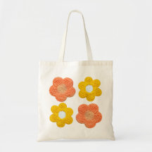 Sac fourre-tout floral de style crochet – Finition