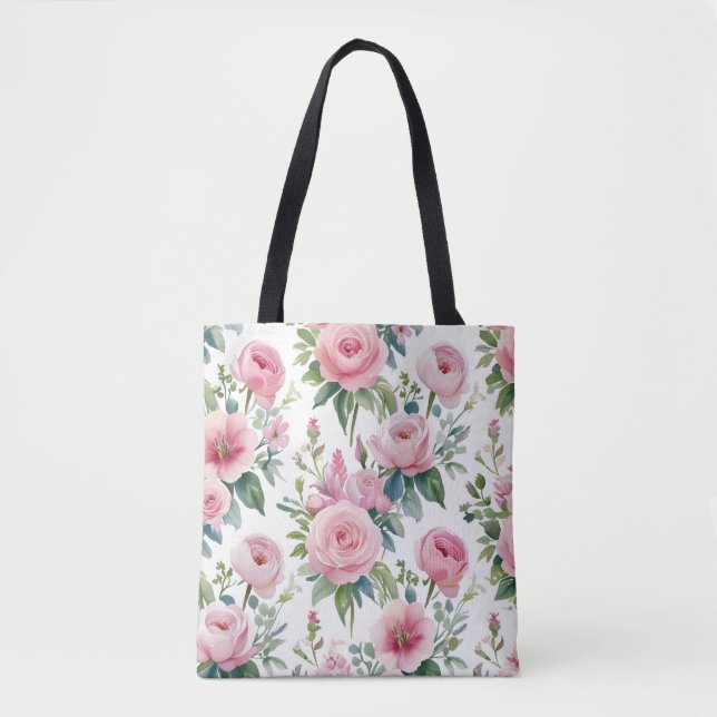 👜 Sac fourre-tout Floral élégant - élégant et pol (Devant)