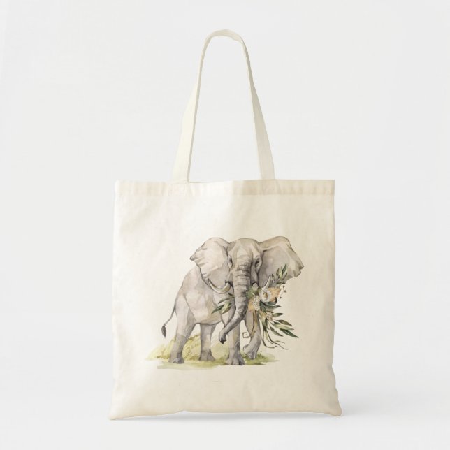 Sac fourre-tout floral éléphant (Devant)