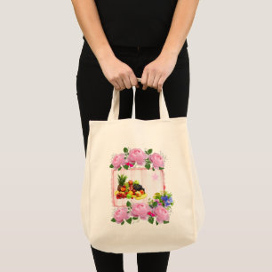 Sac fourre-tout floral fruit