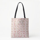Sac fourre-tout Floral Monogramme : Belles fleurs 