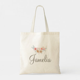 Sac fourre-tout floral personnalisable de jardin d
