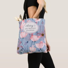 Sac fourre-tout floral personnalisé, design esthét