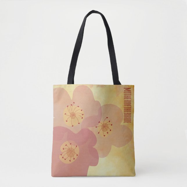 Sac fourre-tout floral pour cadeaux de mariage inf (Devant)