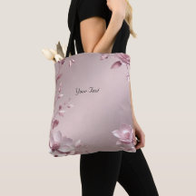 Sac fourre-tout floral rose délicat