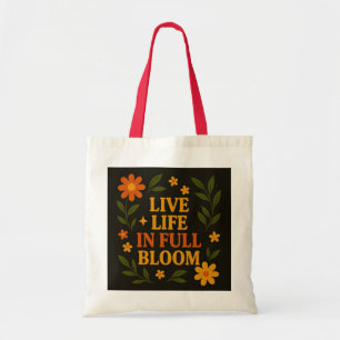 sac fourre-tout floral "Vivre en pleine floraison"
