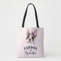 Sac fourre-tout français Bulldog - rose