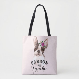 Sac fourre-tout français Bulldog - rose