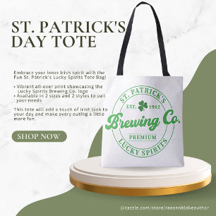 Sac fourre-tout Fun St. Patrick's Lucky Spirits