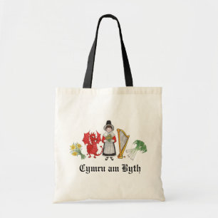 Sac fourre-tout Gallois, jonquilles, dragon,