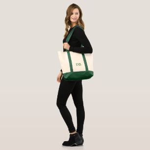 Sac fourre-tout géant avec initiales personnalisée