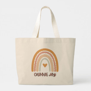 Sac fourre-tout géant Boho Rainbow « Choisissez la