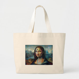 Sac fourre-tout géant Mona Lisa futuriste