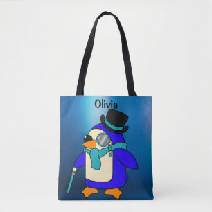 Sac fourre-tout gelé de pingouin de dessin mignon