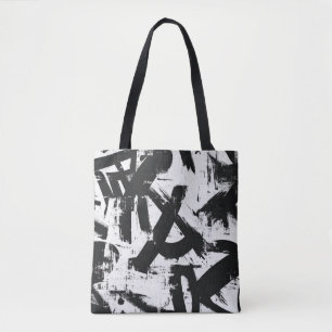Sac fourre-tout Graffiti urbain - noir et blanc Ab