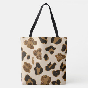 Sac fourre-tout grand  de parties scintillant tan 