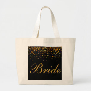 Sac fourre-tout grand en or pour mariée