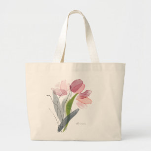 Sac fourre-tout grand format à fleurs féminines de