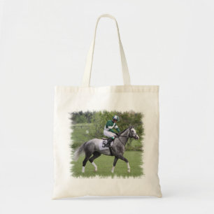 Sac fourre-tout gris tacheté à cheval de course