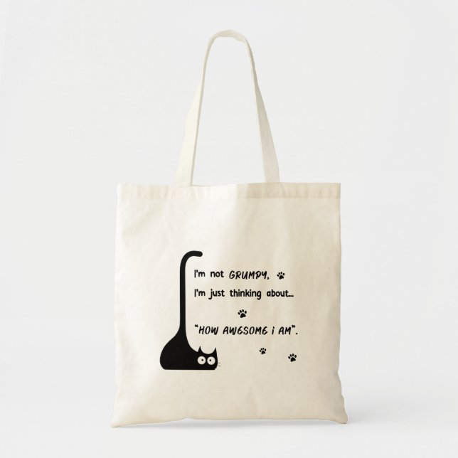 Sac fourre-tout Grumpy Kitten comme je suis génial (Devant)