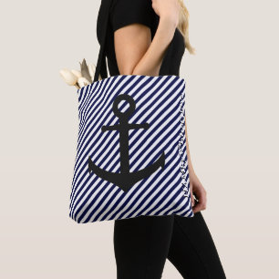 Sac fourre-tout HAMbWG - Bleu marine/Blanc avec an