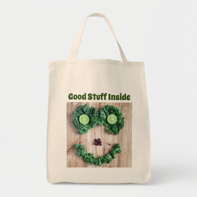 Sac fourre-tout Happy Kale réutilisable (Devant)