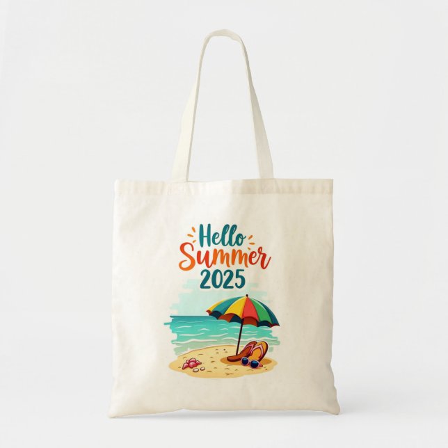 Sac fourre-tout ☀️ Hello Summer 2025 Beach Vibes (Devant)