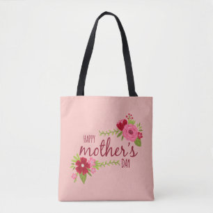 Sac fourre-tout heureux floral élégant au jour d