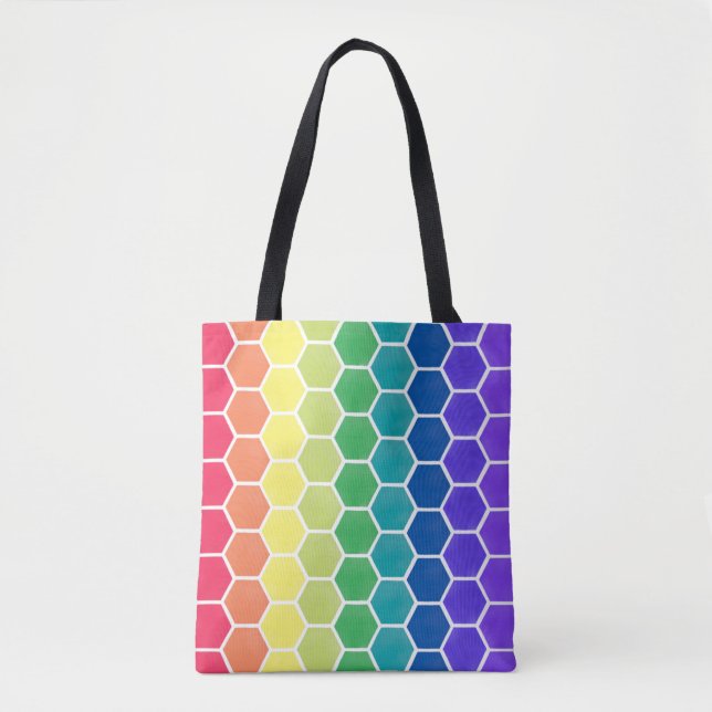 sac fourre-tout hexagones du collecteur de couleur (Devant)