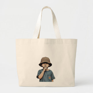 Sac fourre-tout illustration de garçon minimaliste