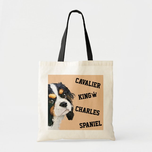 Sac fourre-tout illustré cavalier à épagneul du (Devant)