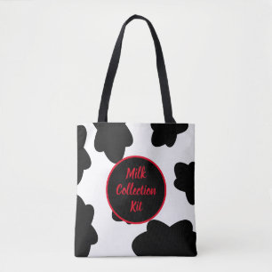 Sac fourre-tout imprimé vache « Kit de collecte du