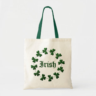 Sac fourre-tout irlandais à anneau de shamrock