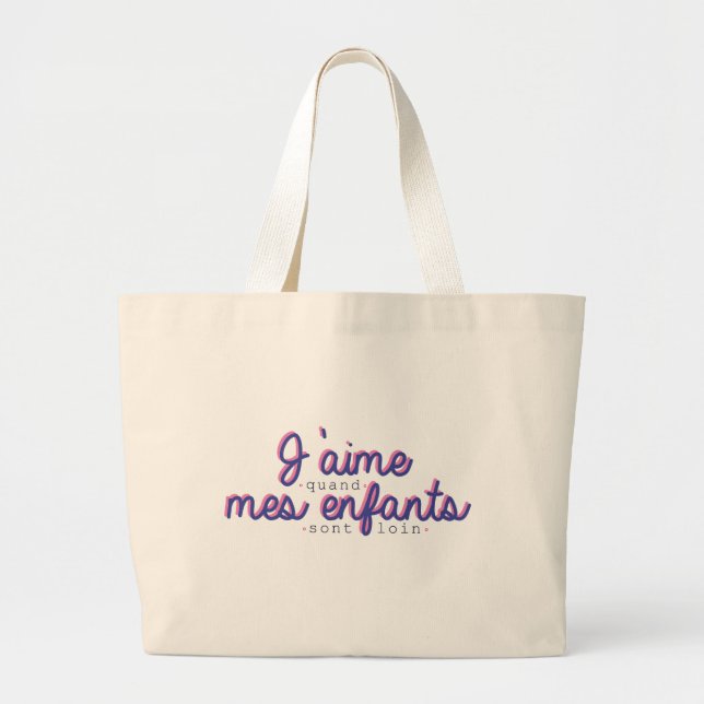Sac fourre-tout J'aime mes enfants (Devant)