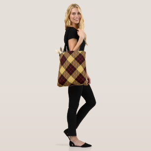 Sac fourre-tout jaune rouge Tartan