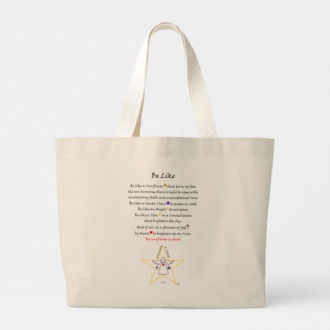 Sac fourre-tout jumbo d'ange-étoile spirituel insp (Dos)
