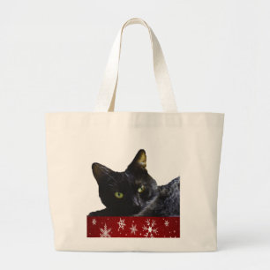 Sac fourre-tout Jumbo Noir Chat Noël