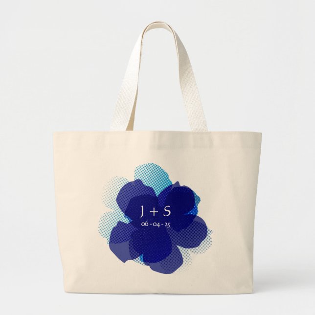 Sac Fourre-tout Jumbo Popflower Bleu (Devant)