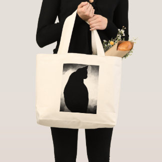Sac fourre-tout Jumbo Silhouette Chat Noir