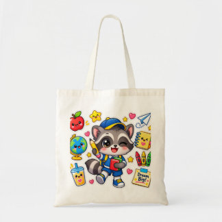 Sac fourre-tout Kawaii Raton laveur pour la rentré