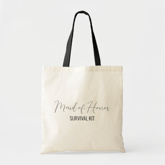 Sac fourre-tout kit de survie de demoiselle d'honn (Devant)