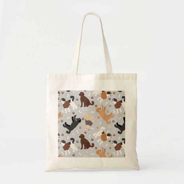 Sac fourre-tout Labradoodle / Goldendoodle os et p (Devant)